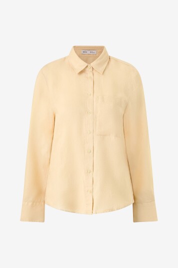 Mango   Linskjorte Lino   Gul