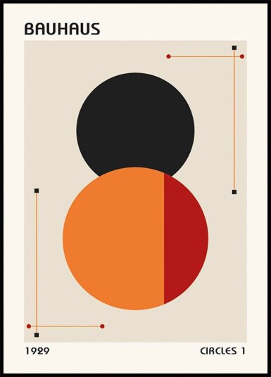 Bauhaus Circles 1 Plakat Plakat / 70x100cm