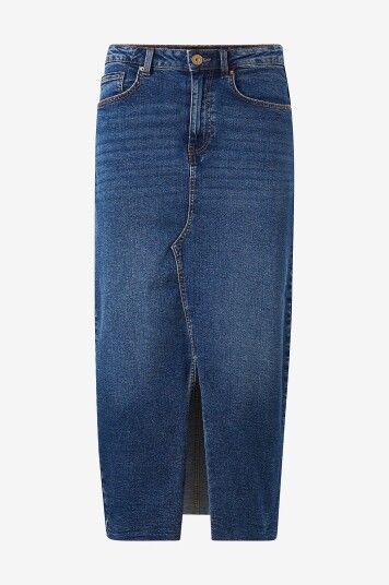 Pieces Denim skjørt pcJessie HW Denim Midi Skirt Blå