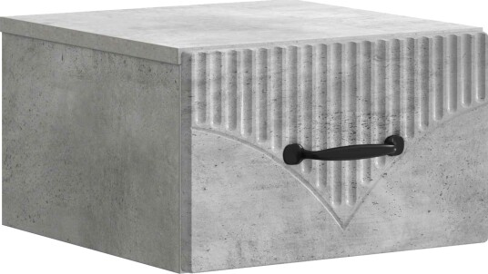  Vegghengt Nattbord Betonggrå 34,5 x 33 x 20 cm Konstruert tre