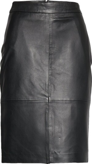 SELECTED Slfmaily Hw Leather Skirt Noos Svart 34