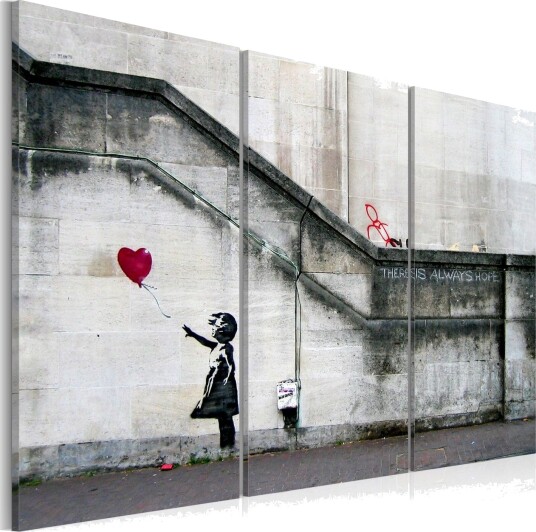 Bilde Girl With A Balloon By Banksy 90x60 Artgeist sp. z o. o.