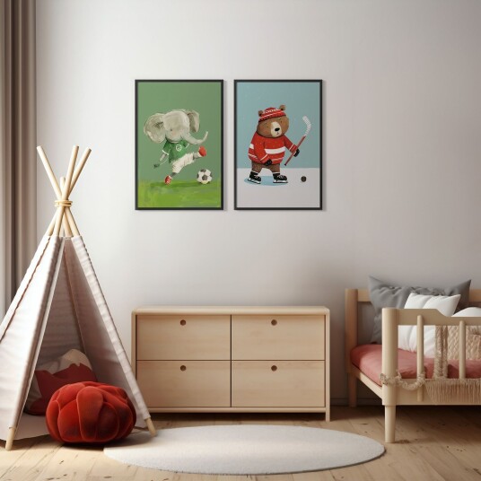 Namly Design Plakat Bjørn og Elefant Sett med 2 POSTER6XKNN4 Namly Design Plakat Bjørn og Elefant Sett med 2 POSTER6XKNN4