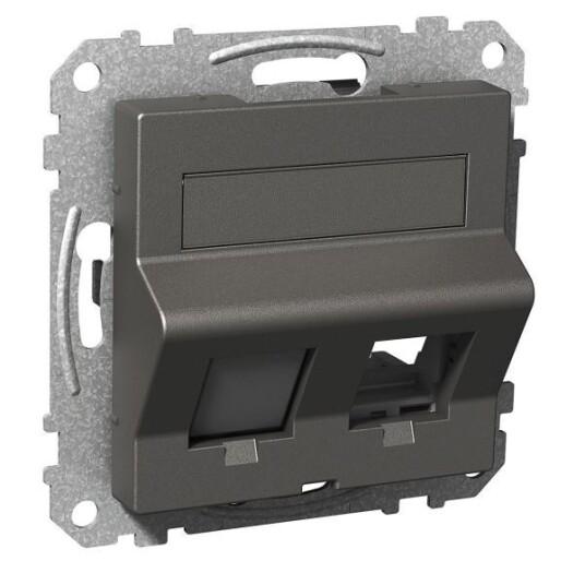 Schneider Electric Exxact Senterplate for datauttak, antrasitt