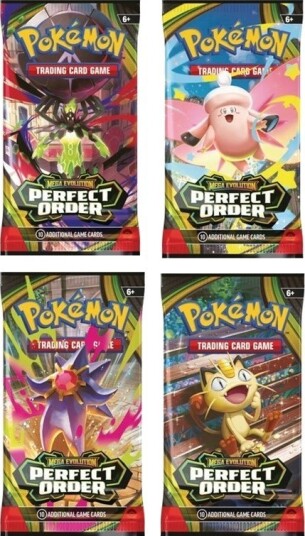 Pokémon Mega Evolusjon 3 Perfekte Orden Samlekort Boosterpakke