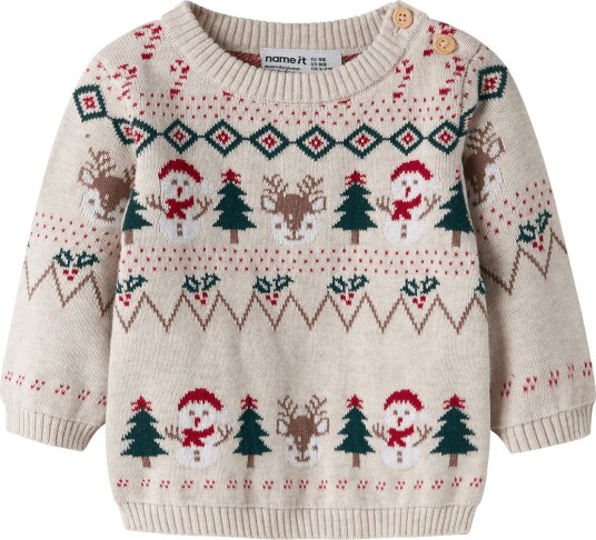 name it Nbnralko Ls Knit - PEYOTE MELANGE - 50