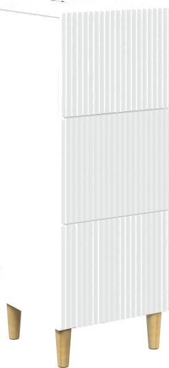 vidaXL Skuffeskap Hvit 33 x 34,5 x 90 cm Konstruert tre