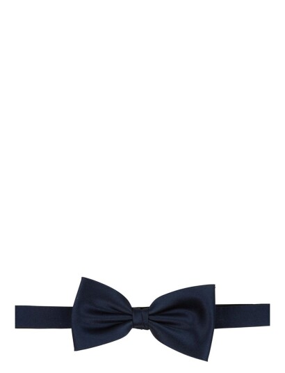 Portia 1924 Solid Bow Tie Polyester - Navy - ONE SIZE Portia 1924 Solid Bow Tie Polyester - Navy - ONE SIZE