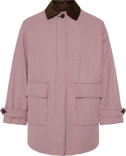 Tommy Hilfiger Check 2 In 1 Cotton Coat Navy 34