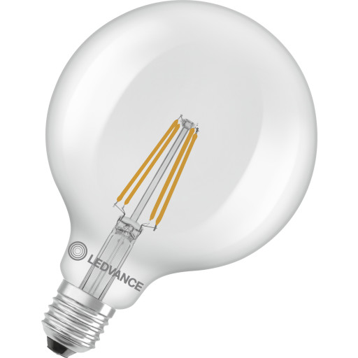 Ledvance E27 globepære 2700K 5,9W clear 125mm x 168mm