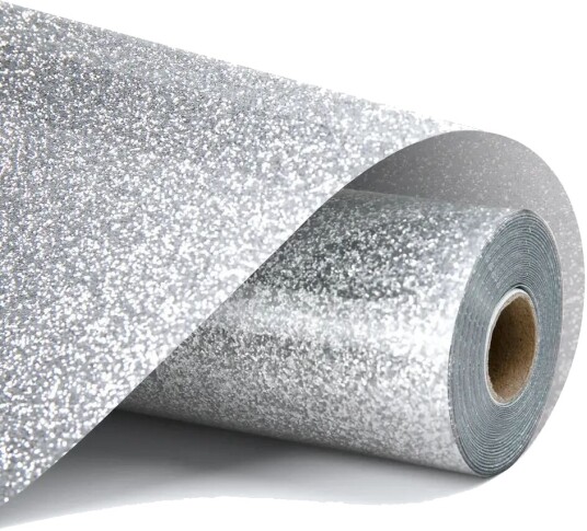 Loklik Europe Loklik Plotterfolie Glitter Sølv 30,5 X 90 Cm Sg Htv 1570 Us L B2b