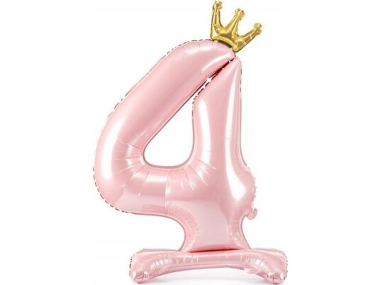 Partydeco Stående Folieballong 4 Lys Rosa 84Cm