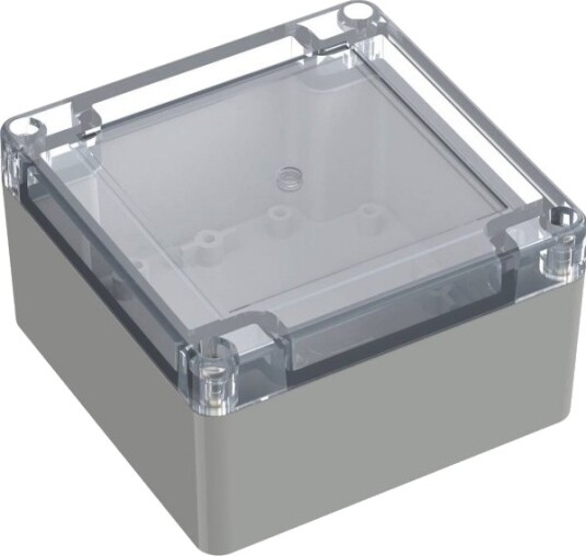 Tru Components TC 10860516 105 × 105 × 60,1 mm Polykarbonat Lysegrå