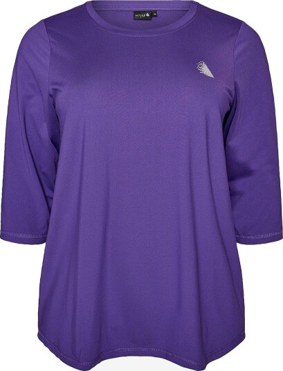 Zizzi Treningstopp aBasic One 3/4 Blouse Lilla
