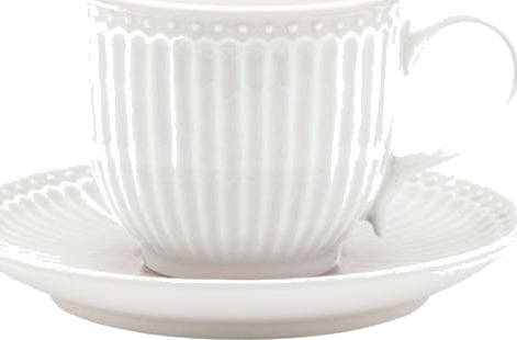 GreenGate  Alice kopp & skål 20 cl white