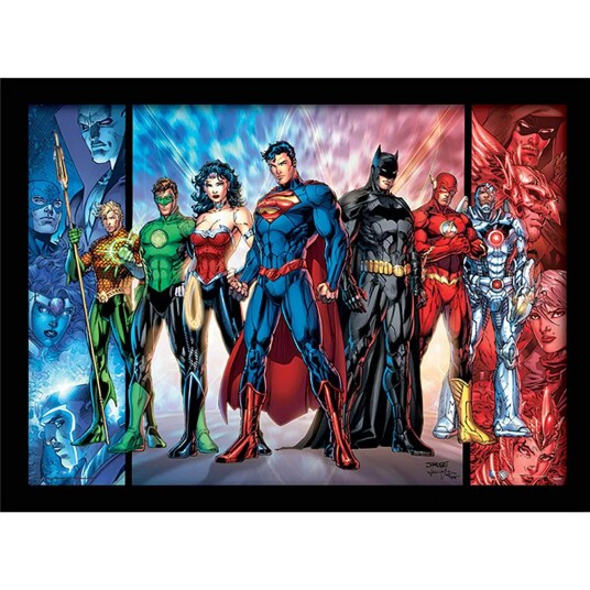DC Comics Innrammet Bilde 30 x 40 cm Justice League United