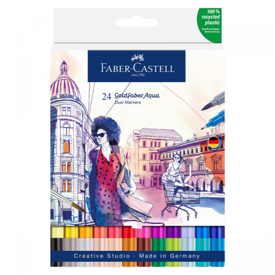 Faber-Castell Goldfaber Aqua Dual Marker 24-sett