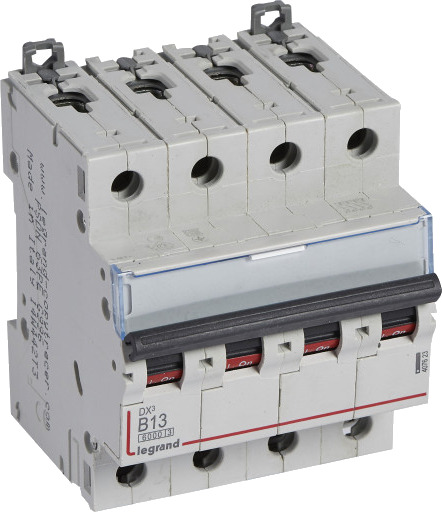 Legrand DX3 MCB automatsikring B13 4P 4M 6/10kA