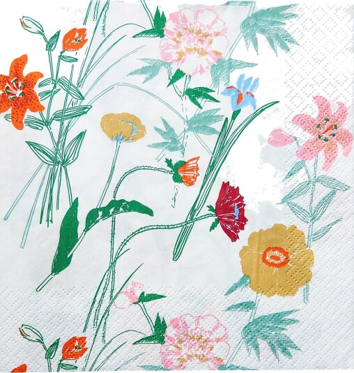 Marimekko by Havi Marimekko Napkin Puutarhakutsut   White   33X33CM