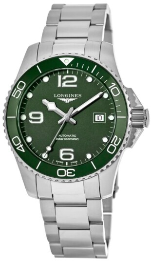 Longines Herreklokke L3.781.4.06.6 Hydroconquest Grønn/Stål Ø41 mm