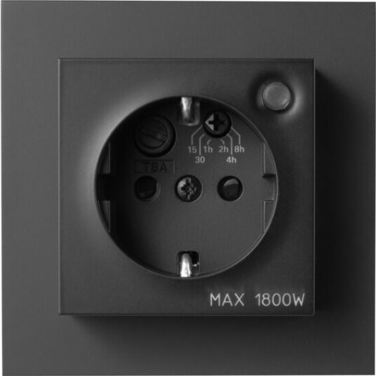 Elko Plus enkel stikk m/timer sort - 1410207