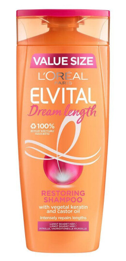 L'Oréal Paris Elvital Dream Length Gjenoppbyggende Sjampo 400ml for Alle Hårtyper