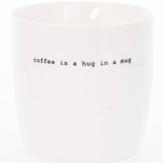 Sögne Home  Krus coffee is a hug 30 cl hvit