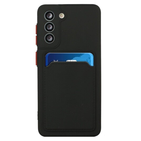 INCOVER Samsung Galaxy S23 Fleksibelt Plastdeksel med Kortholder - Svart