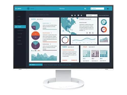 Eizo FlexScan 24.1" WUXGA IPS Skjerm med 1920x1200 Oppløsning og Innebygde Høyttalere - Hvit Eizo FlexScan 24.1" WUXGA IPS Skjerm med 1920x1200 Oppløsning og Innebygde Høyttalere - Hvit