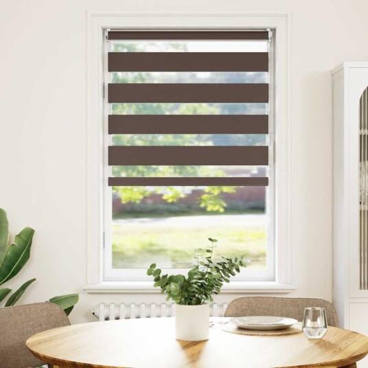 vidaXL Zebra Gardiner 70 x 120 cm Kaffe Farge