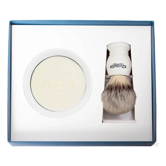 Plisson Starter Kit, High Mountain White Fibre & Shaving Bowl W/Soap Hvit Plisson Starter Kit, High Mountain White Fibre & Shaving Bowl W/Soap Hvit