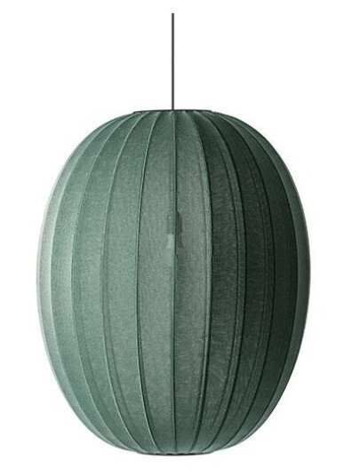 Made By Hand Knit-Wit High Oval Taklampe Ø65 Tweed Green Made By Hand Knit-Wit High Oval Taklampe Ø65 Tweed Green