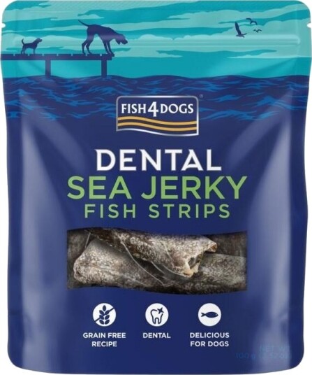 Fish4Dogs Jerky Fiskestrimler 500g - Sunn Hundesnacks med Fisk