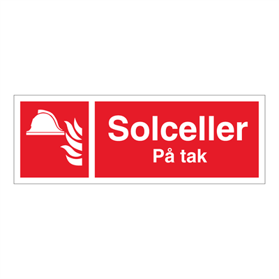 Jo Safety Solceller på tak skilt Refleks alu 105 x 297 mm Solcelle brannskilt 6305056RA105x297mm
