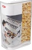 Opbevaringsboks Mepal Modula. 2 Liter 15X9x22cm. Klar/Hvid San Plast,4 Stk/Krt