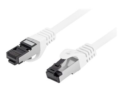 Lanberg Koblingskabel Rj 45 Hann Til Rj 45 Hann 25 Cm 6.2 Mm S/Ftp Cat 8.1 Hvit PCF8 10CU 0025 W
