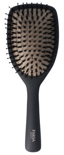 Parsa KERATIN CARE & SHINE PADDLE BRUSH Svart L Parsa KERATIN CARE & SHINE PADDLE BRUSH Svart L