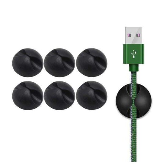 Ordne organiser 6 Pack selvklebende runde kabelholdere