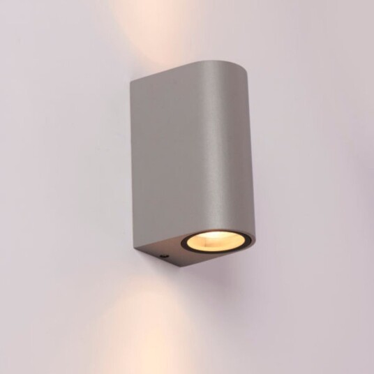 Ms - Belysning Torpa vegglampe opp/ned utendørs IP54 - Grå