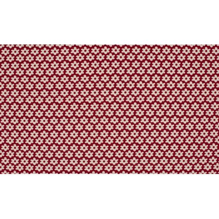 Diverse Minimals Bomullspoplinstoff Print 18 Flower Bordo 145cm 50cm