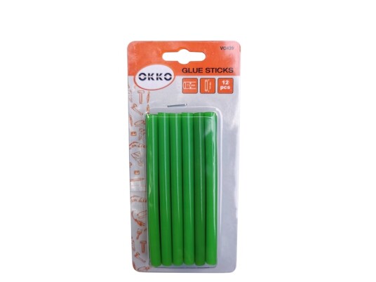 Okko Glue Sticks 12Pcs Set 7 2x100mm Green