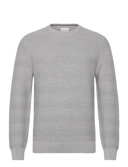 GANT Cotton Texture C Neck Grey S GANT Cotton Texture C Neck Grey S