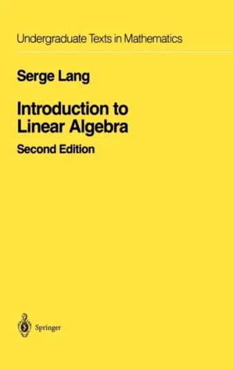 Introduction To Linear Algebra Av Serge Lang