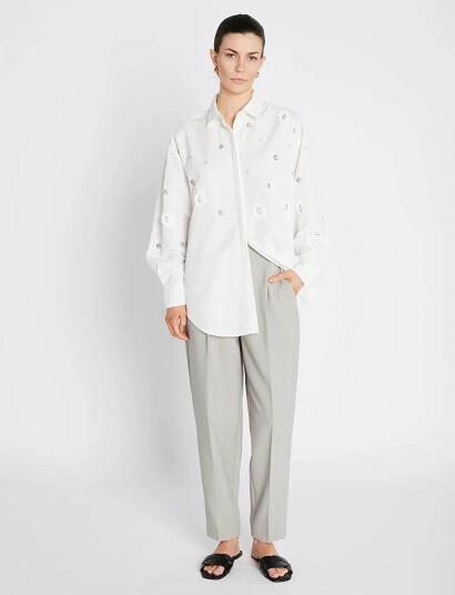 Bruuns Bazaar Chrisoulabbbeia Shirt White 38 Bruuns Bazaar Chrisoulabbbeia Shirt White 38