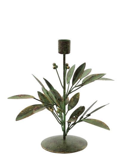 house doctor Lysestage, Hdleaves, Antikgrøn - Green - 21X16X20CM