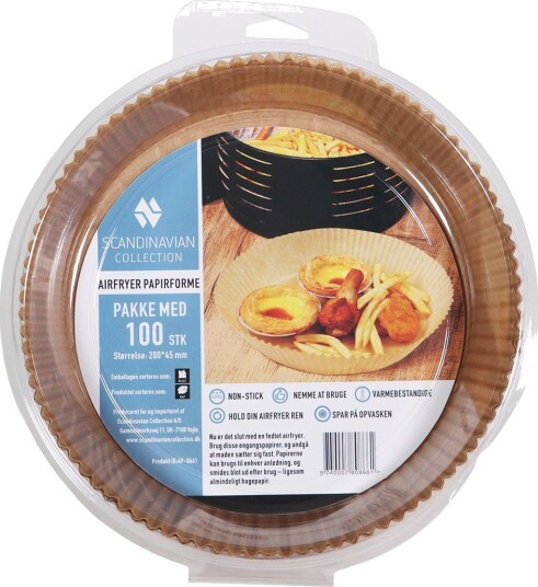 Scandinavian Collection bakepapir til airfryer (100-pk) 5740007808661