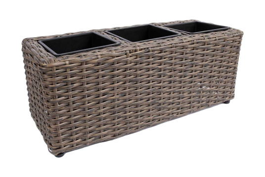 Dyrkingskasse Wicker 48x18xH18 cm Mørkebrun