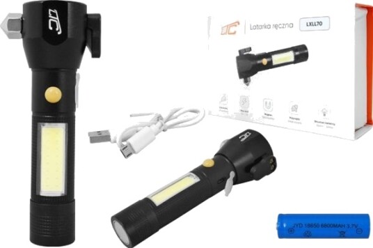 Lommelykt Ltc Håndholdt Nødlys Led Cob 6W/3W Batteri 6800 Mah Mini Usb New Lommelykt Ltc Håndholdt Nødlys Led Cob 6W/3W Batteri 6800 Mah Mini Usb New