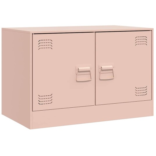  TV-benker 2 stk rosa 67x39x44 cm stål