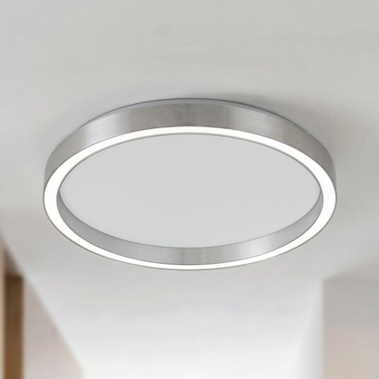 Taklampe Lucande Rotundo dimmbar Metallisk Stue Plast Moderne 6.5 Metallisk